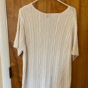 Cream Short-sleeve Sweater (3 for $12)